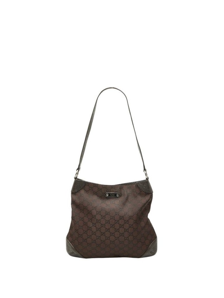 Gucci Gg Canvas Shoulder Bag Brown